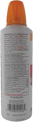 Miniatura 3 de Kong Easy Treat Stuff - Juguete para perros con 3 sabores variados – (1) cada uno: mantequilla de maní, queso tocino, hígado (8 onzas) – Paquete de
