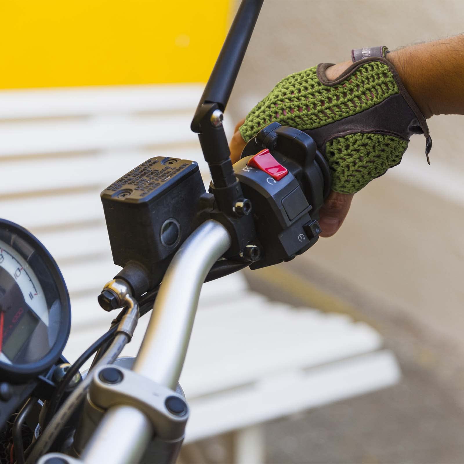 Adapter Universe Autofahrer Handschuhe Retro Vintage Leder Fingerlose Fahrerhandschuhe Fahrrad