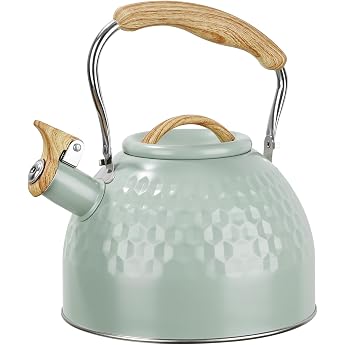 3 Litre Kettle Retro Tea Kettle Whistling Kettle Induction Whistling Kettle Made of Stainless Steel for Gas Hob Induction Cooker Cooker Kettle for Gas Stoves and Induction