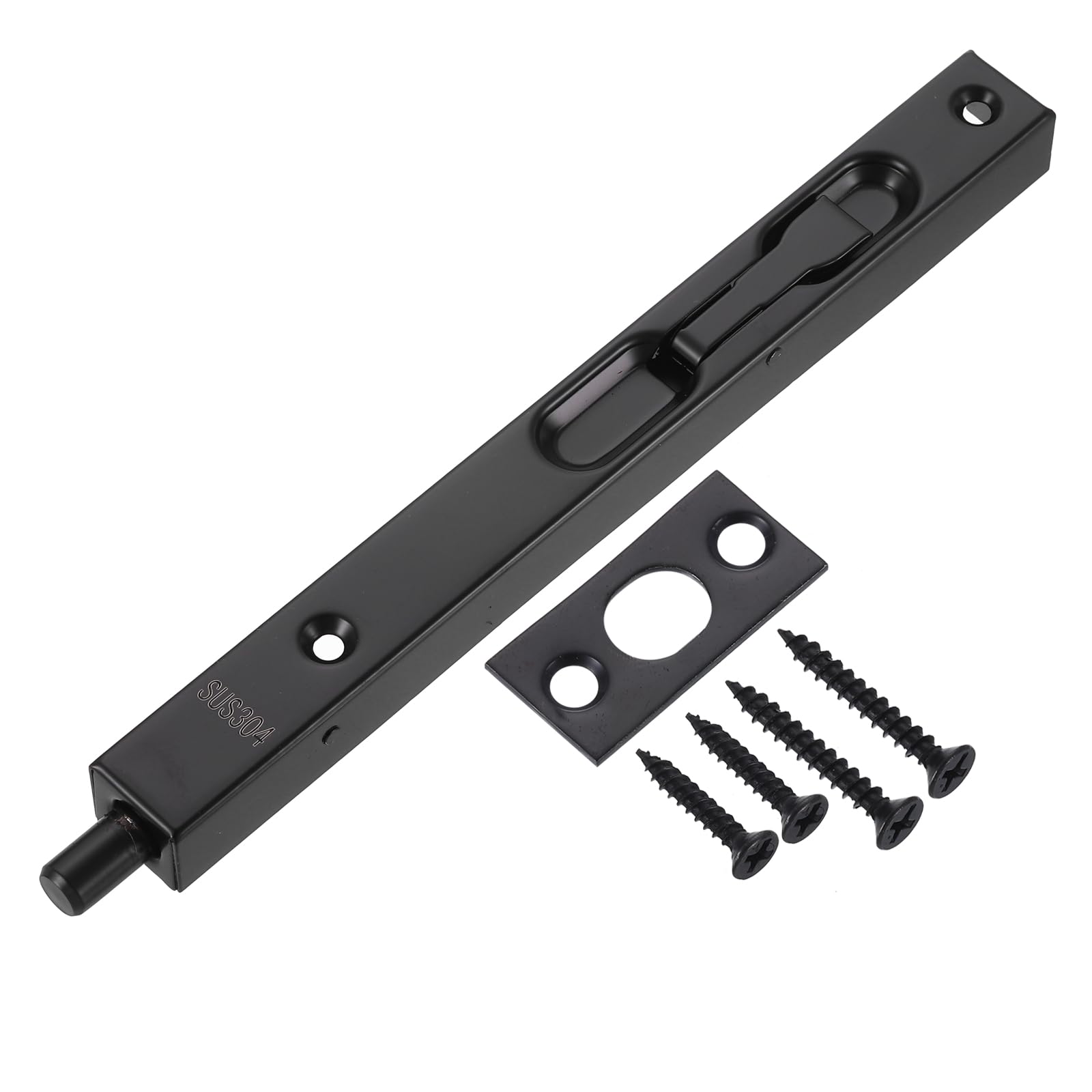 Verrou de sécurité uxcell anti-intrusion loquet acier 304 noir 20,3 cm