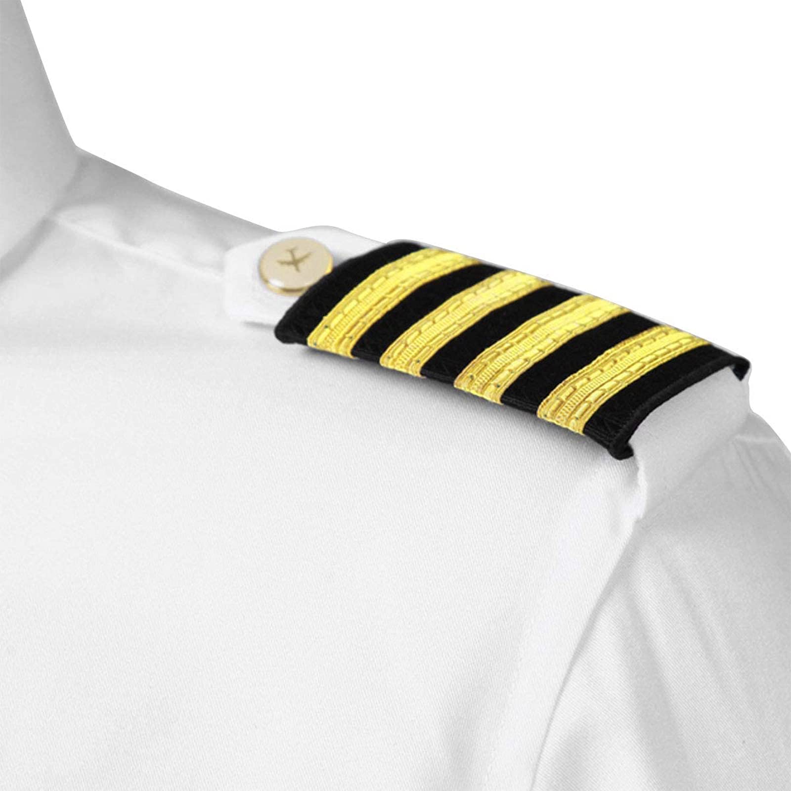 ZUYPSK Uniforme de piloto charreteras piloto tradicional aviador profesional charreteras charreteras insignia con rayas doradas