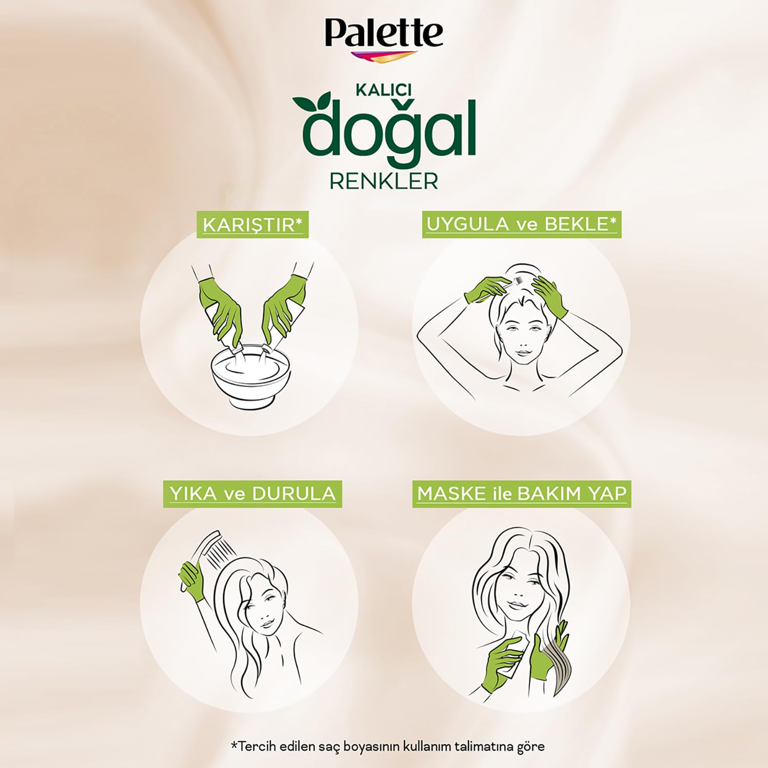 Palette Kalıcı Doğal Renkler 7.5 Açık Karamel Saç Boyası