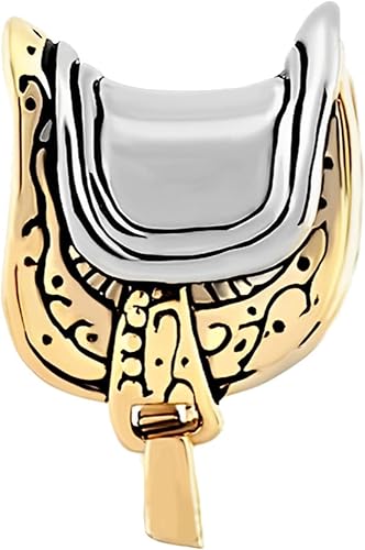 Miniatura 2 de KunBead Abalorios de herradura en tono dorado para montar en silla de montar en silla de montar en forma de herradura, compatibles con pulseras