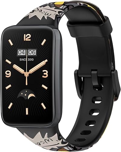 Miniatura 3 de Lijinlan Bandas de repuesto compatibles con Xiaomi Mi Band 7 Pro Strap mujeres hombres, impresión colorida linda piel floral suave flexible silicona