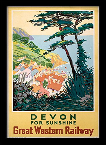 National Railway Museum Devon (5) Framed 30 x 40cm Print, MDF, Multi-Colour, 42 x 32 x 2.4 cm