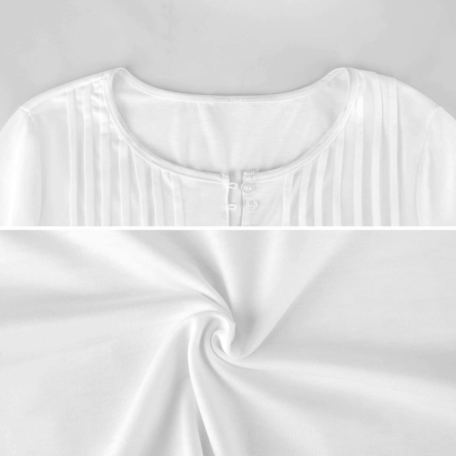 Blue Butterfly Flora Women's V Neck Shirt 3/4 Sleeve Button Down Tee Tops Graphic Print Tunic Blouse 2XL