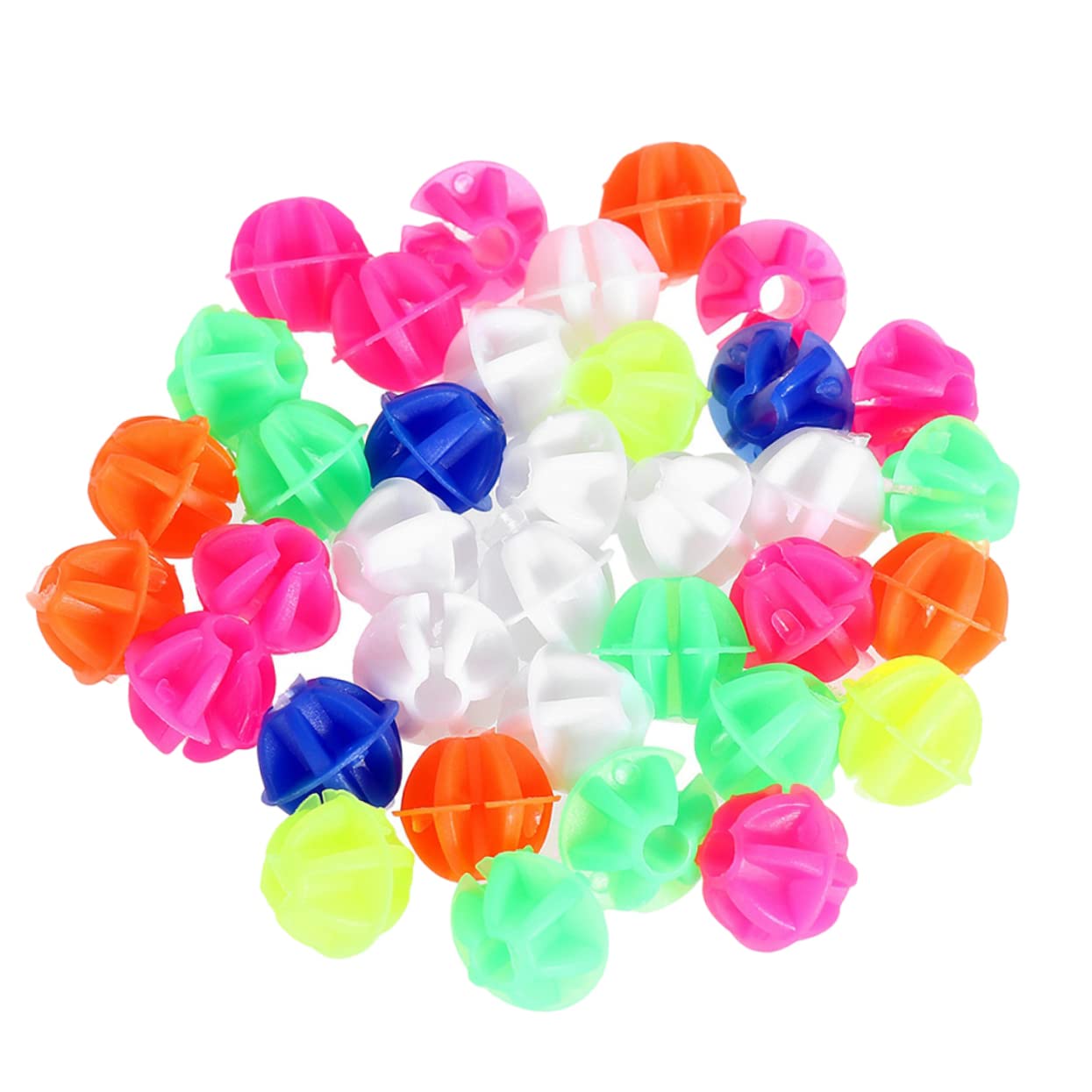 BRIGHTFUFU Bike Wheel Lights Plastic Round Beads Easy Clip Bike Decorations Wheel Beads Set