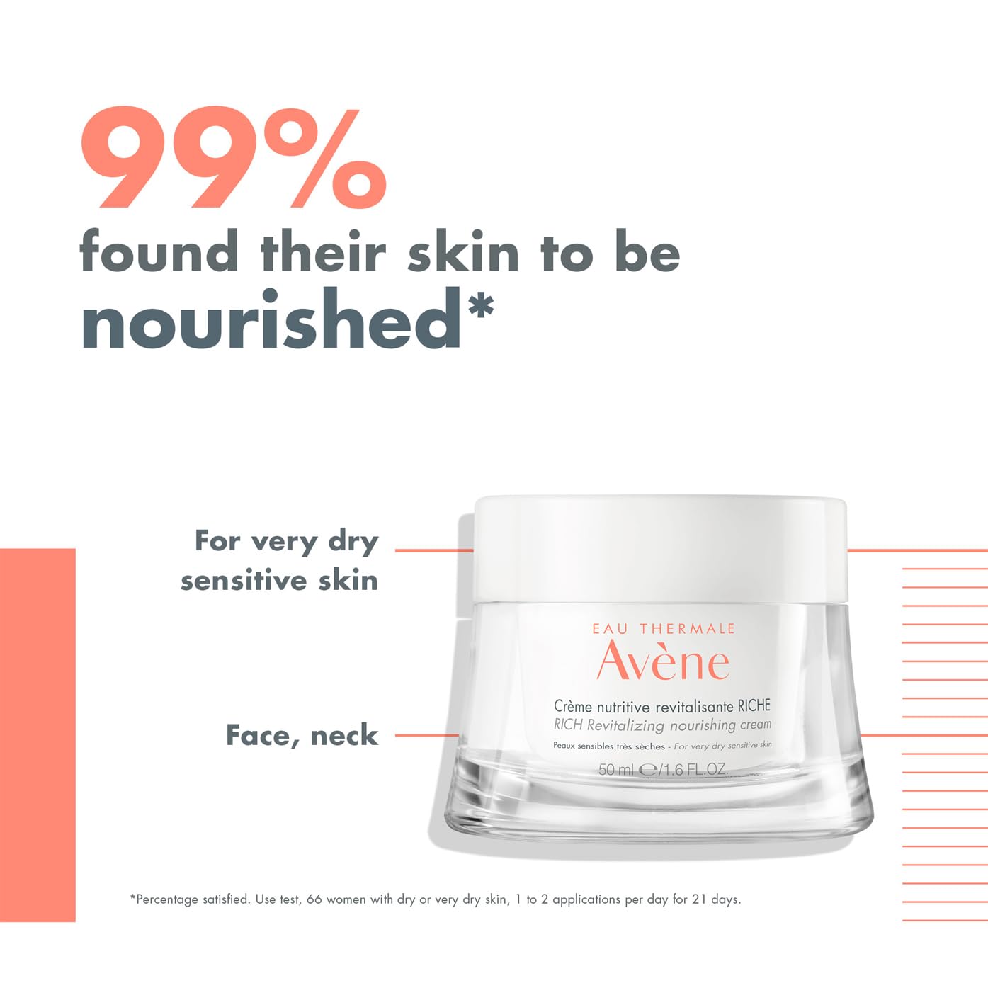 Avene Eau Thermale Rich Rev. Nourishing Cream 50ml Very Dry Sensitive Skin, 50 ml (Pack of 1) - Image 3