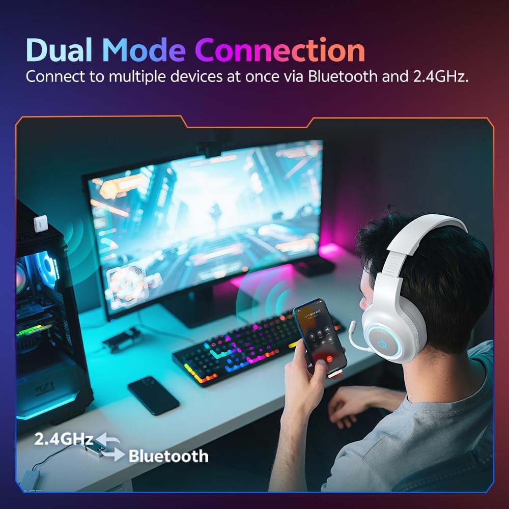 QCY HEROAD V200 Headset with detachable noise-cancelling microphone