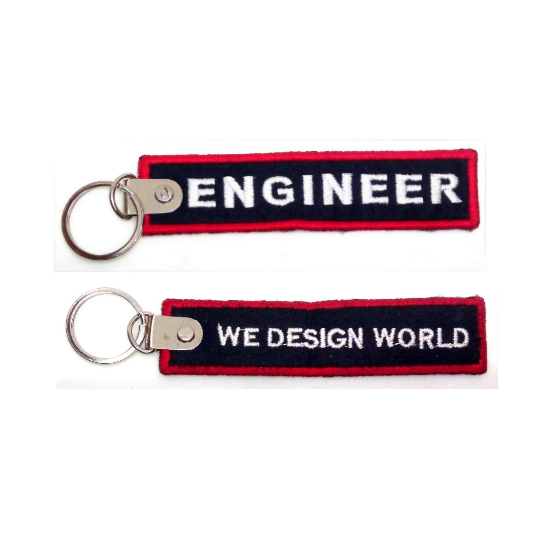 Pilot18Engineer Premium Embroidery Keychain with Ring (Blue)