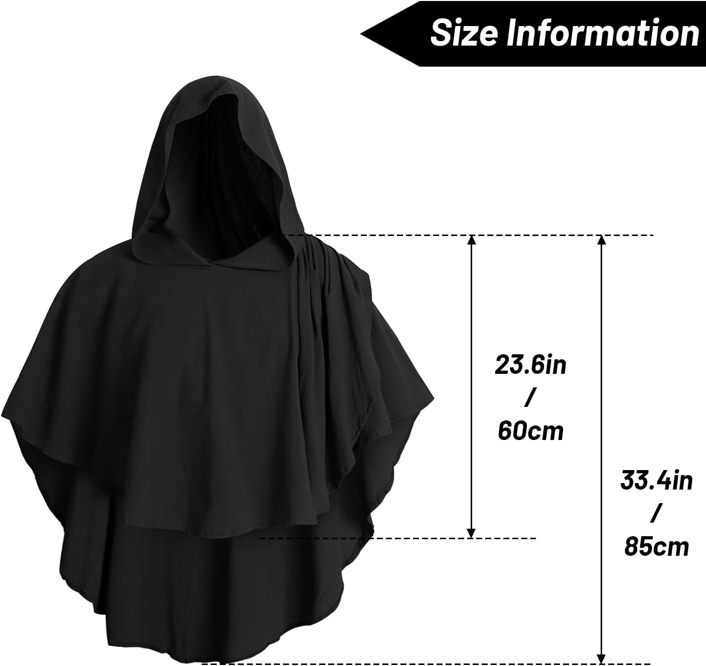 Medieval Cowl Hooded Cloak Post Apocalyptic Shawl Shaman Cowl Renaissance Cape Robe Costume - Image 6