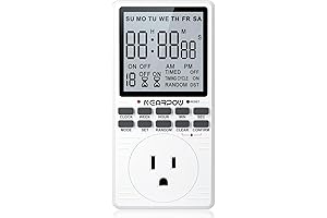 NEARPOW Countdown Timer Outlet, 19 ON/OFF Programs, 3-Prong, 15A/1800W