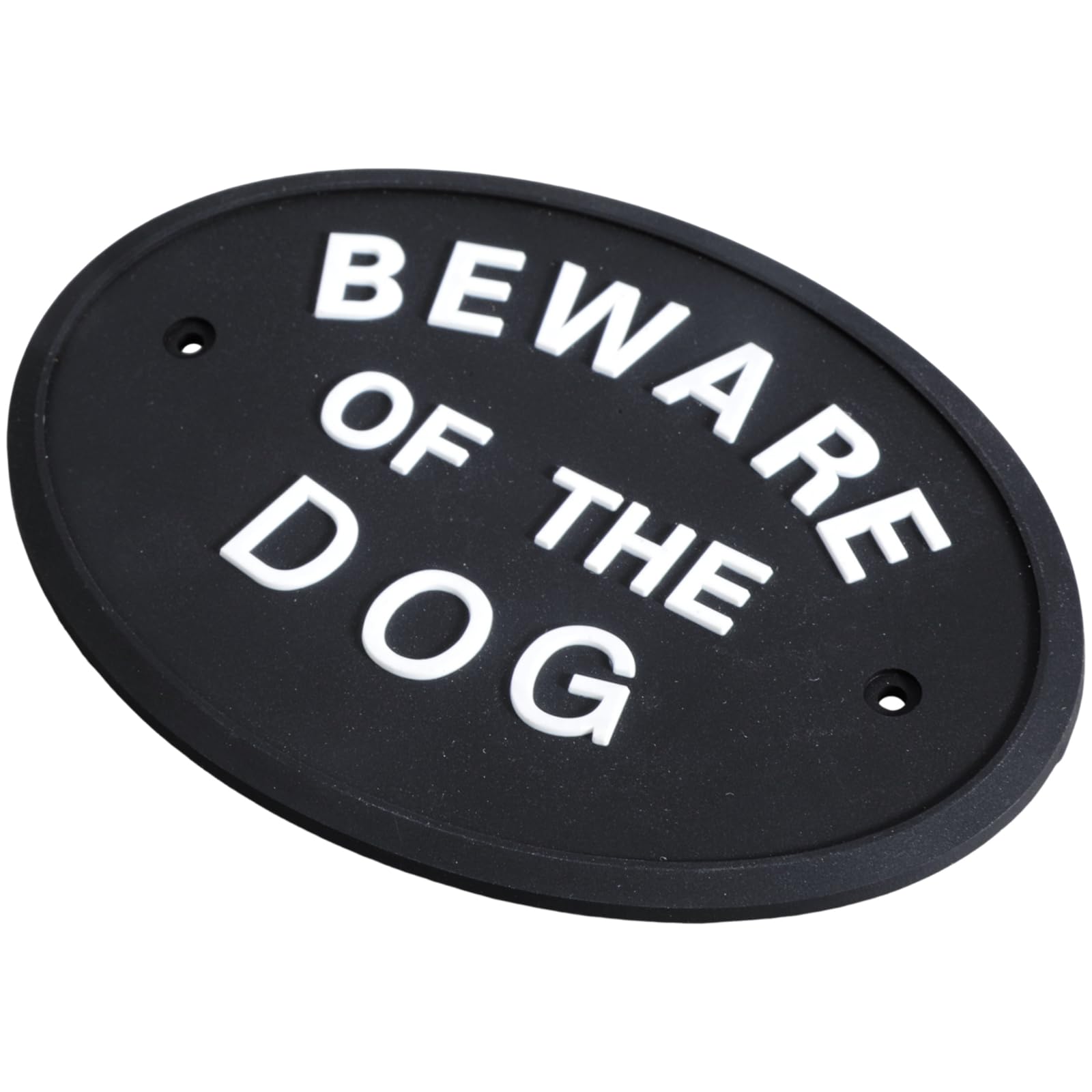 Elnwnnkc White Beware Of Dog Signs Weatherproof & Long Service Garden Warning Sign Decorative Warning Sign For Private Property Protections Gate