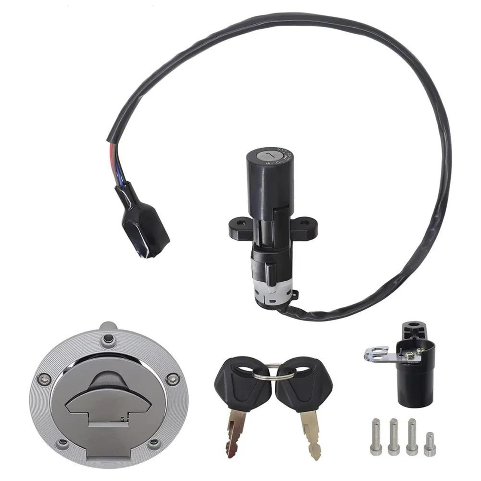 Interruptor de encendido y tapa de tanque para Yamaha YZF-R3 2015-2018 con llaves 8