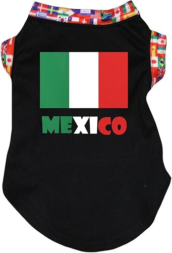 Miniatura 2 de Petitebella - Camisa de algodón con la bandera de México, M, Rojo