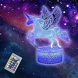 Modo dual de alimentación: nuestra luz nocturna de unicornio para niños puede funcionar con 3 pilas AA (no incluidas) o un cable USB conectado, lo que es muy fácil y cómodo. Una gran iluminación decorativa creativa para la habitación de los niños, salón, comedor y decoración exterior.