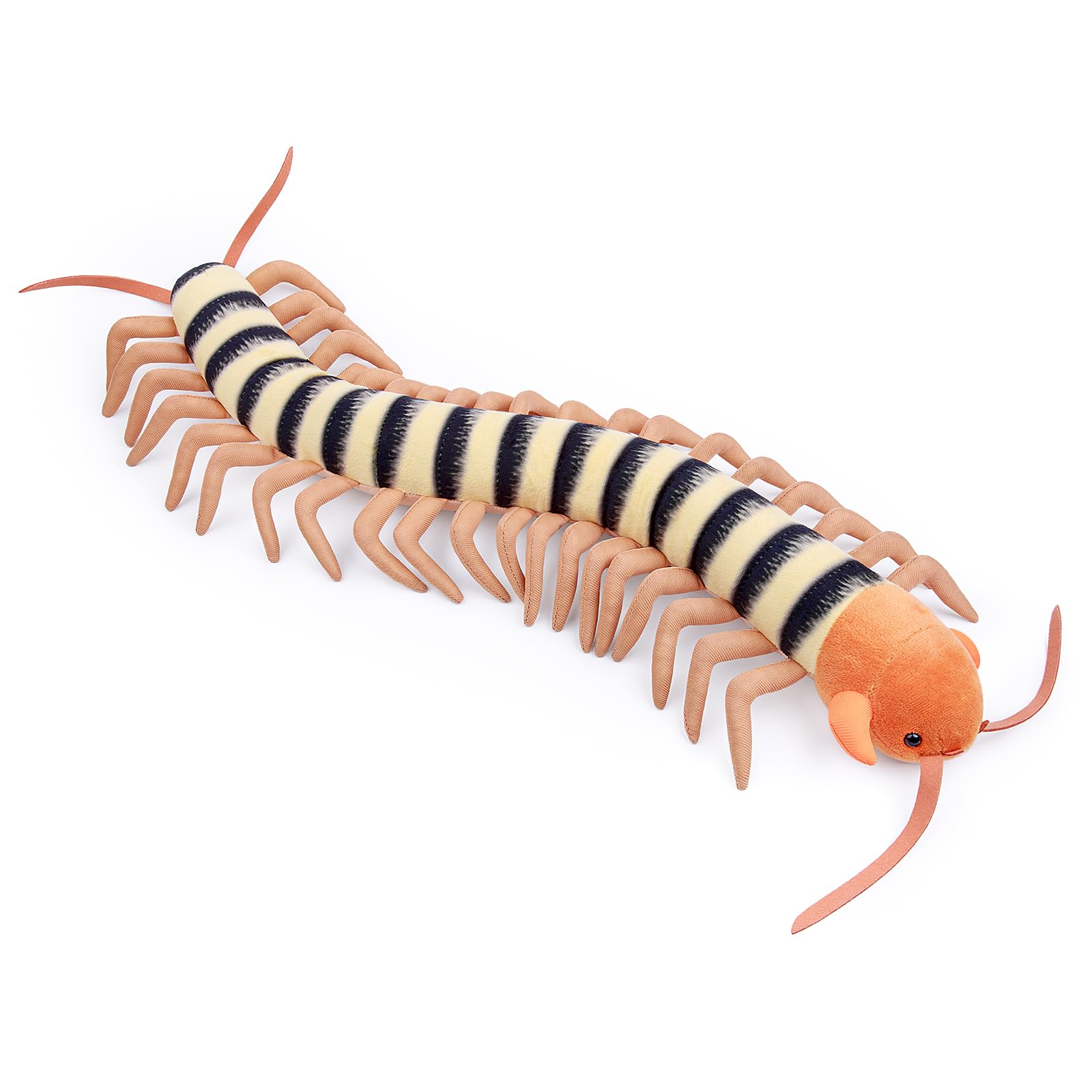 lilizzhoumax Simulation Centipedes Plush Toy 23inch Yellow Realistic Stuffed Animal Wild Centipedes Insect Arthropods Toy Super Soft Home Decoration Animal Toy Gift for Kids - Image 3
