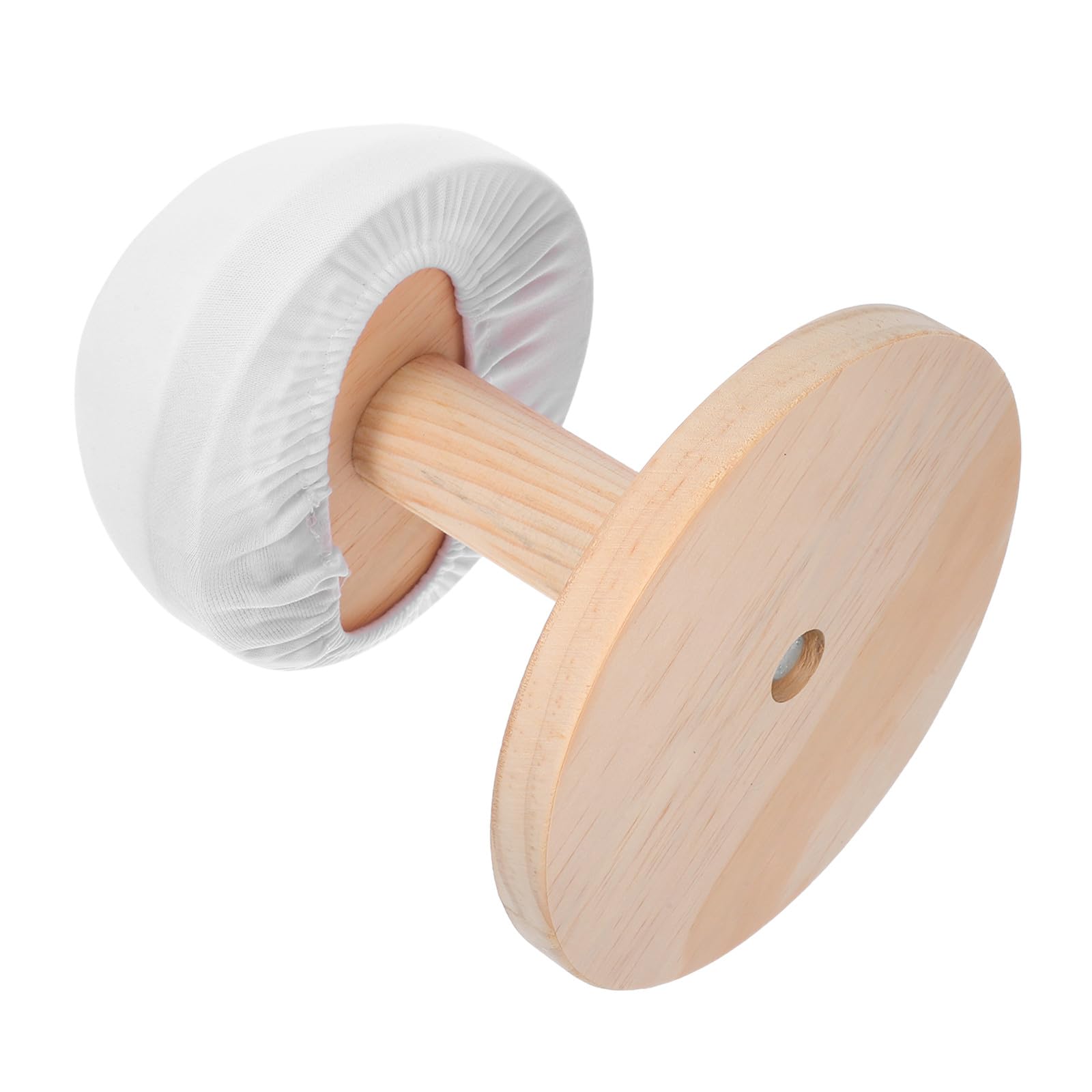 Asse da Stiro Portatile con Base Rotonda in Legno e Imbottitura in Spugna, Compatta e Leggera per Ambienti Piccoli, per Stirare Reggiseni e Vestiti