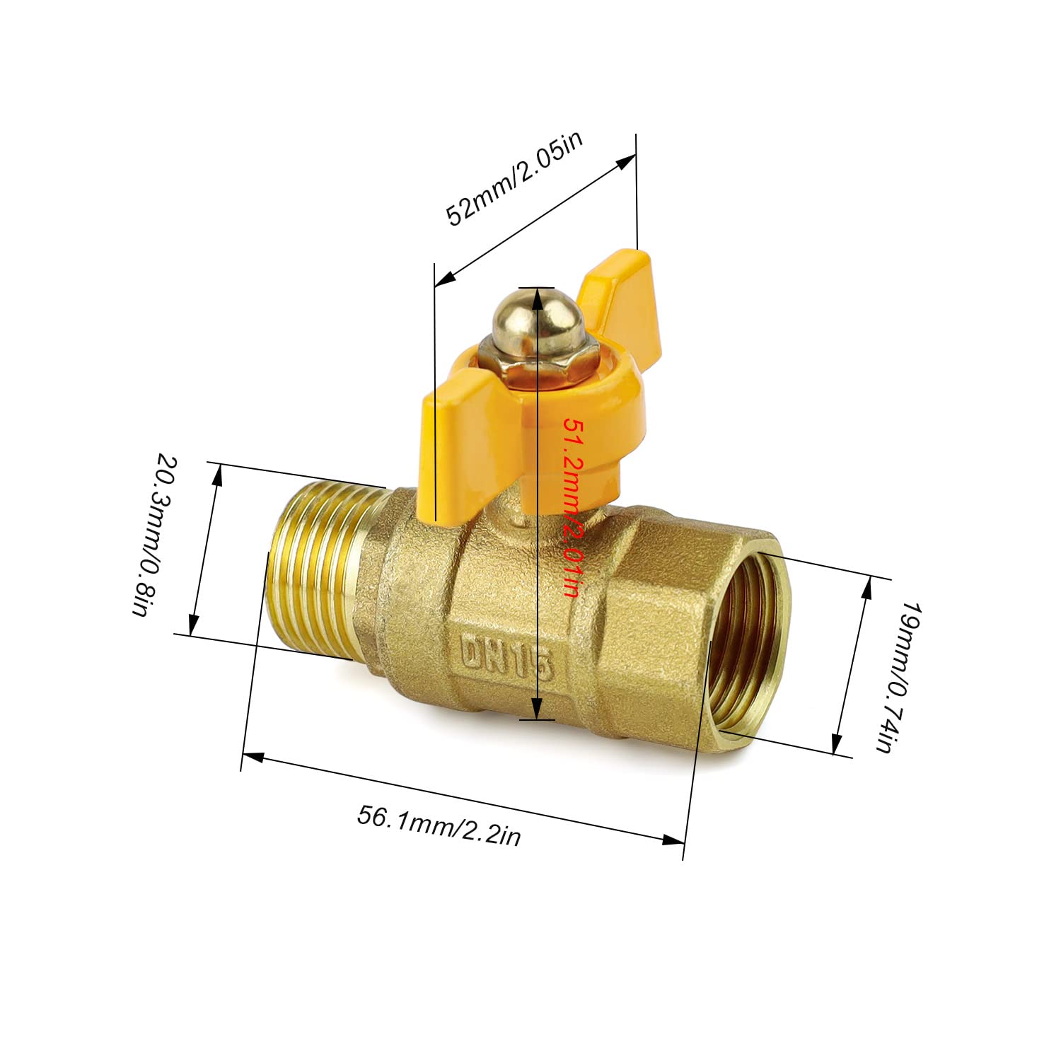 GUIDI VALVOLA A SFERA A T FEMMINA DA 3/4" IN OTTONE - RACCORDERIA E TUBI DSG Nautica Bari - Foto 3