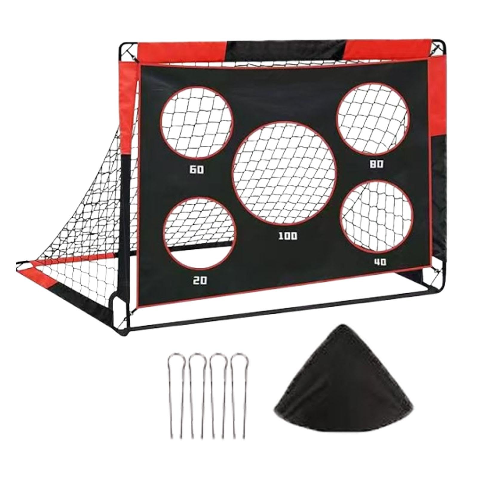 Soccer Goal for Kids Gift Football Match Goal for Playground Sports 5 Hole Red Black|Sporting Goods| Team Sports| Soccer| Goals & Nets-image-45