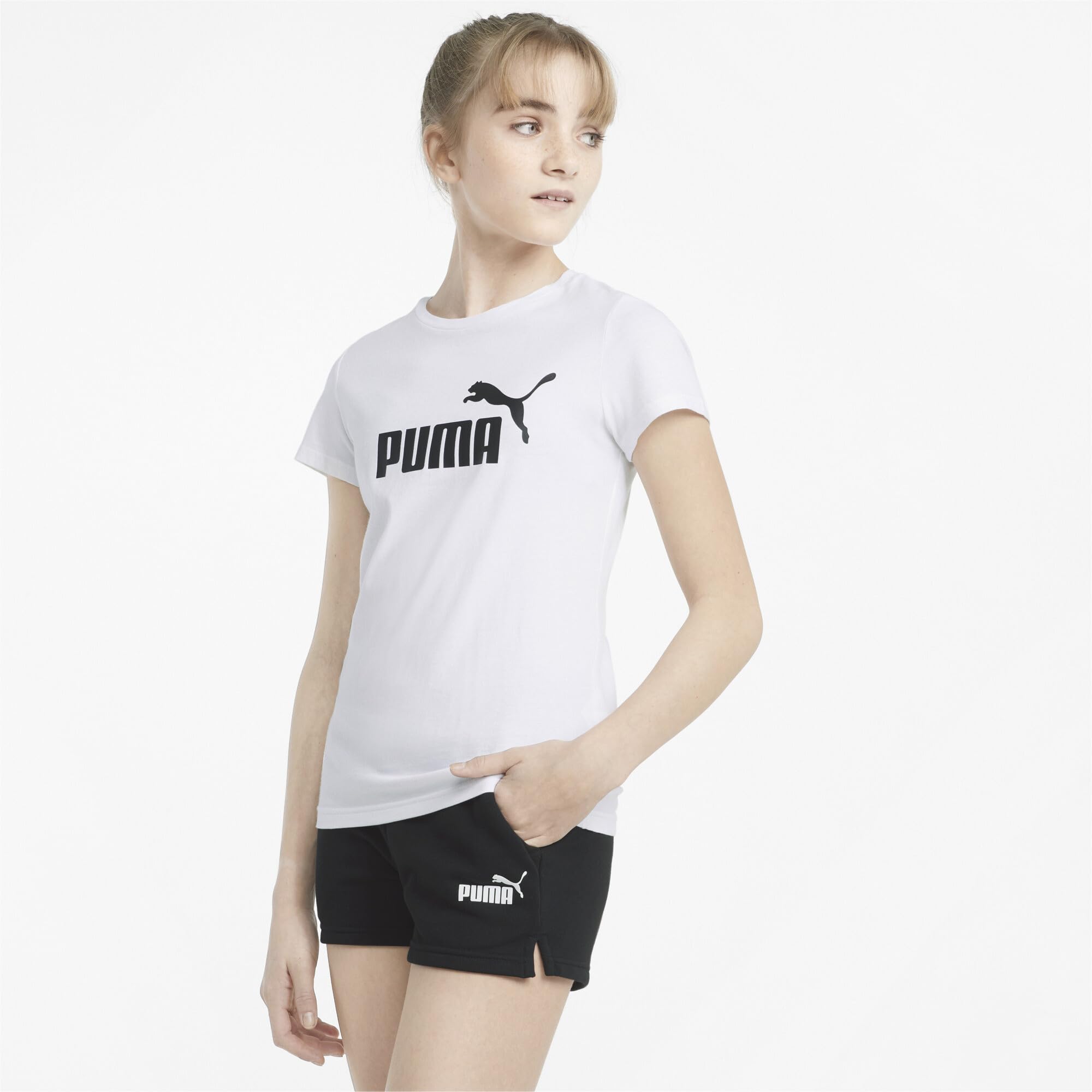 PUMA Mädchen Logo Tee & Shorts Set G Trainingsanzug