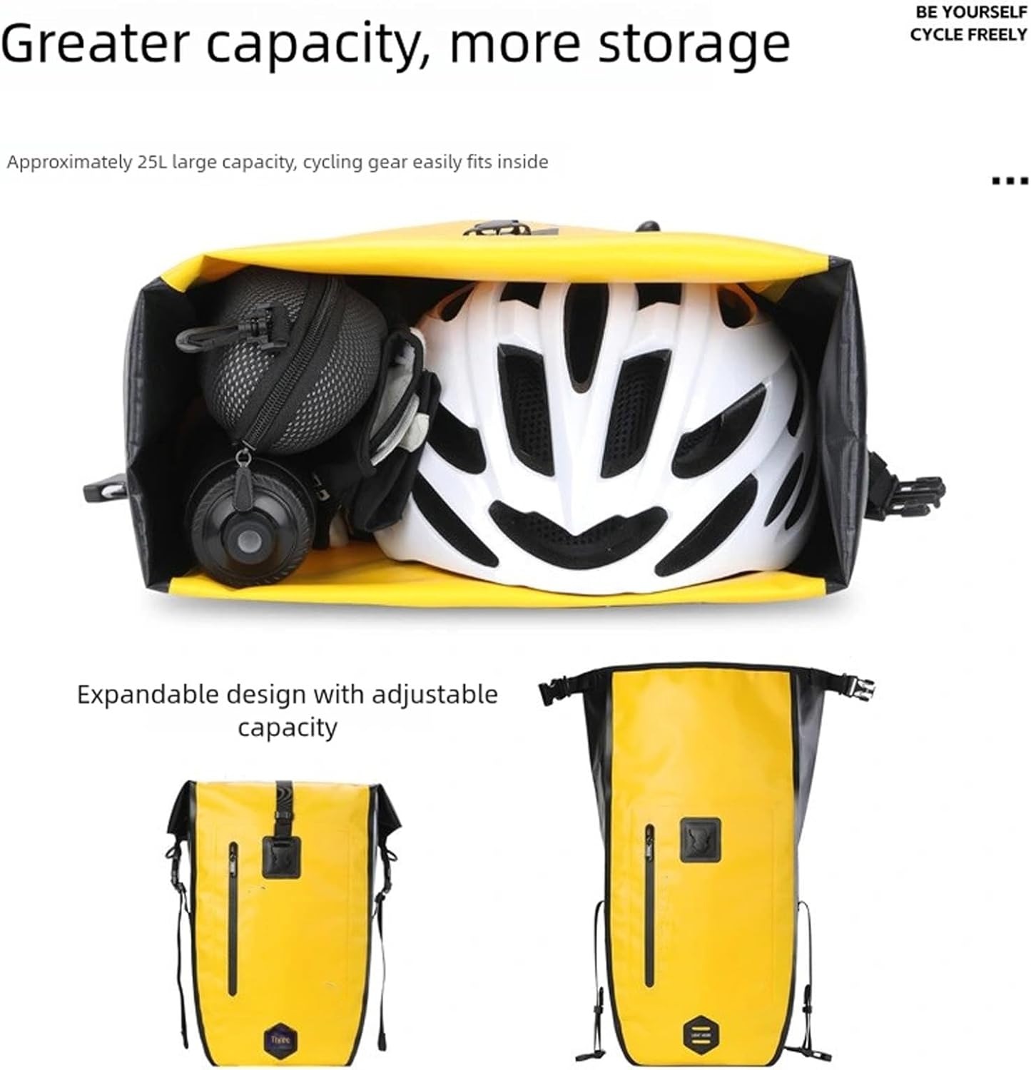 Large Capacity Rear Bag Double Side Water Panniers 30L With Quick-Release Straps For Long Distance Rides Outdoor Cycling Equipment