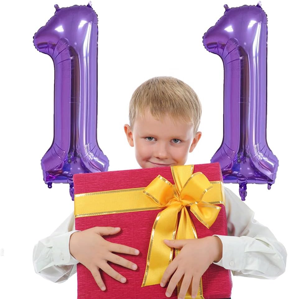 Xihuimay 40 Inch Purple Number 11 Balloons, 2 Pack, Perfect for Birthday Wedding, General Celebration, Unisex-Occasions - Image 5