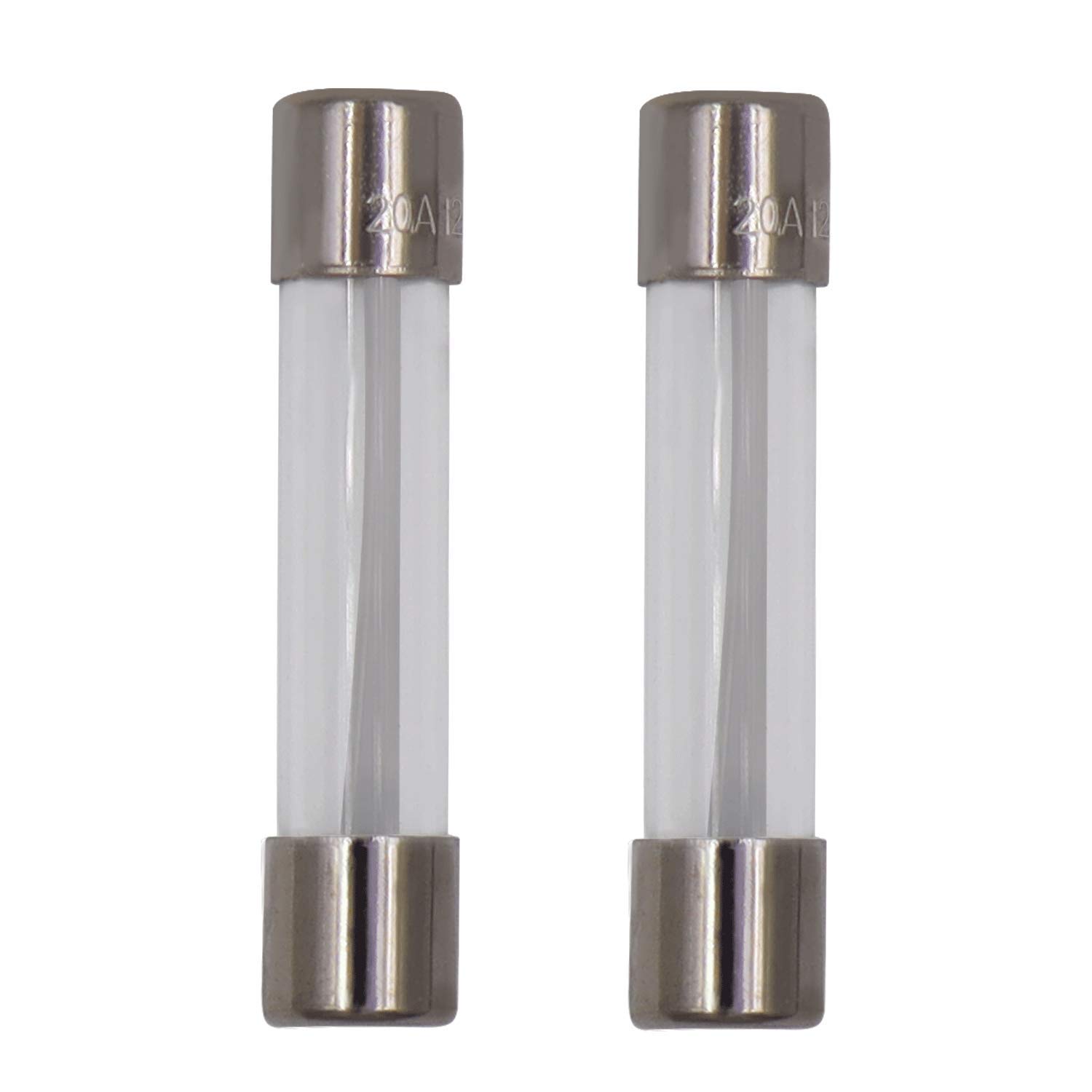 2 Pcs 5304509451 Microwave Fuses 20a 125v for Frigidaire Microwaves,Applicable for GE WB27X11138 WB27X10388 PS5136235 00469295 30469294 50462164 PS5136235 AP5648907 Microwaves Oven Fuse 6x30mm
