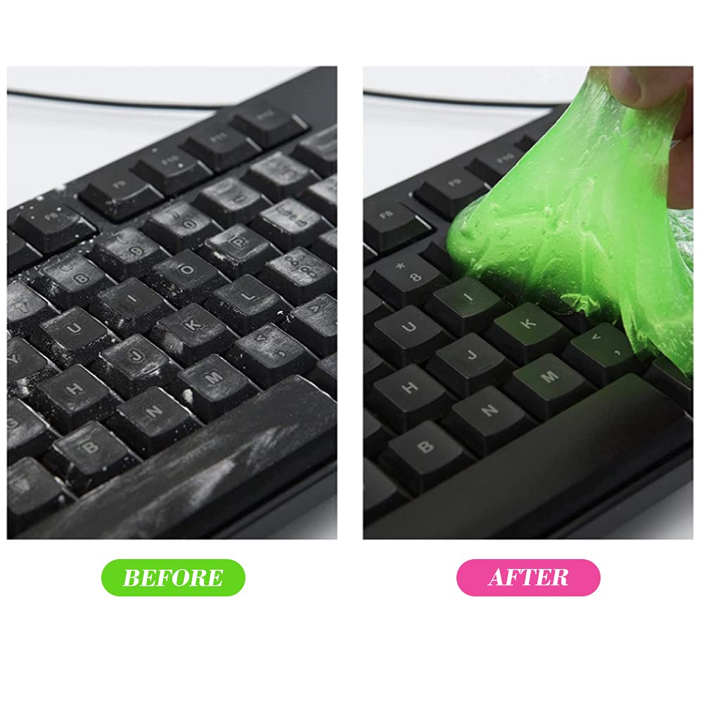 4 Stück Tastatur Reiniger Gel - Reinigungsgel für Auto Innenraum Reiniger, Keyboard Cleaner, Reinigungsschleim Universeller Staubreiniger für Auto, Laptops, Computers, Kameras, Drucker, 80g x 4 Farben