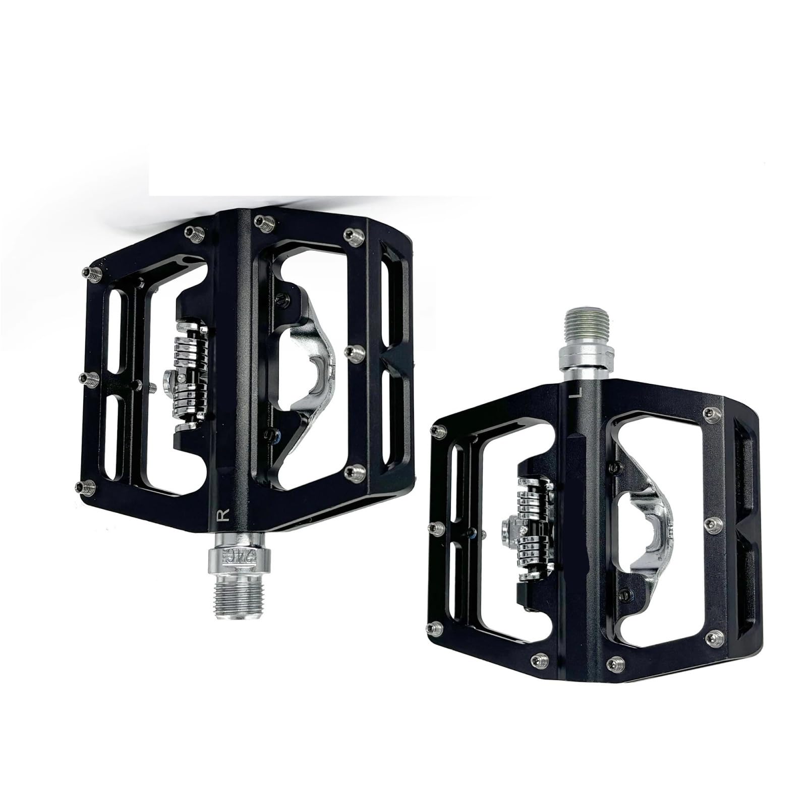 Compatible con Pedales Gineyea Dual SPD | Híbrido automático/plano, rodamiento sellado, for MTB/gravel