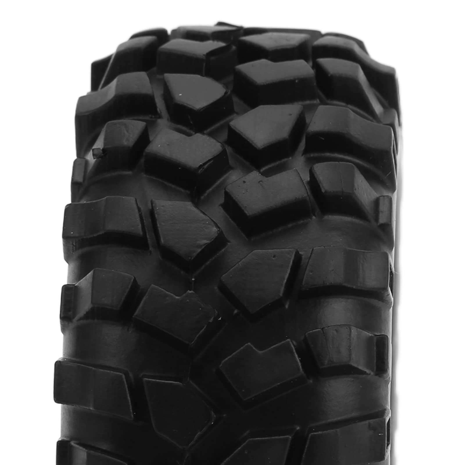 2 pneumatici in gomma RC da 1,9 pollici 96 mm con cerchi in lega per auto cingolate 1/10 (nero)