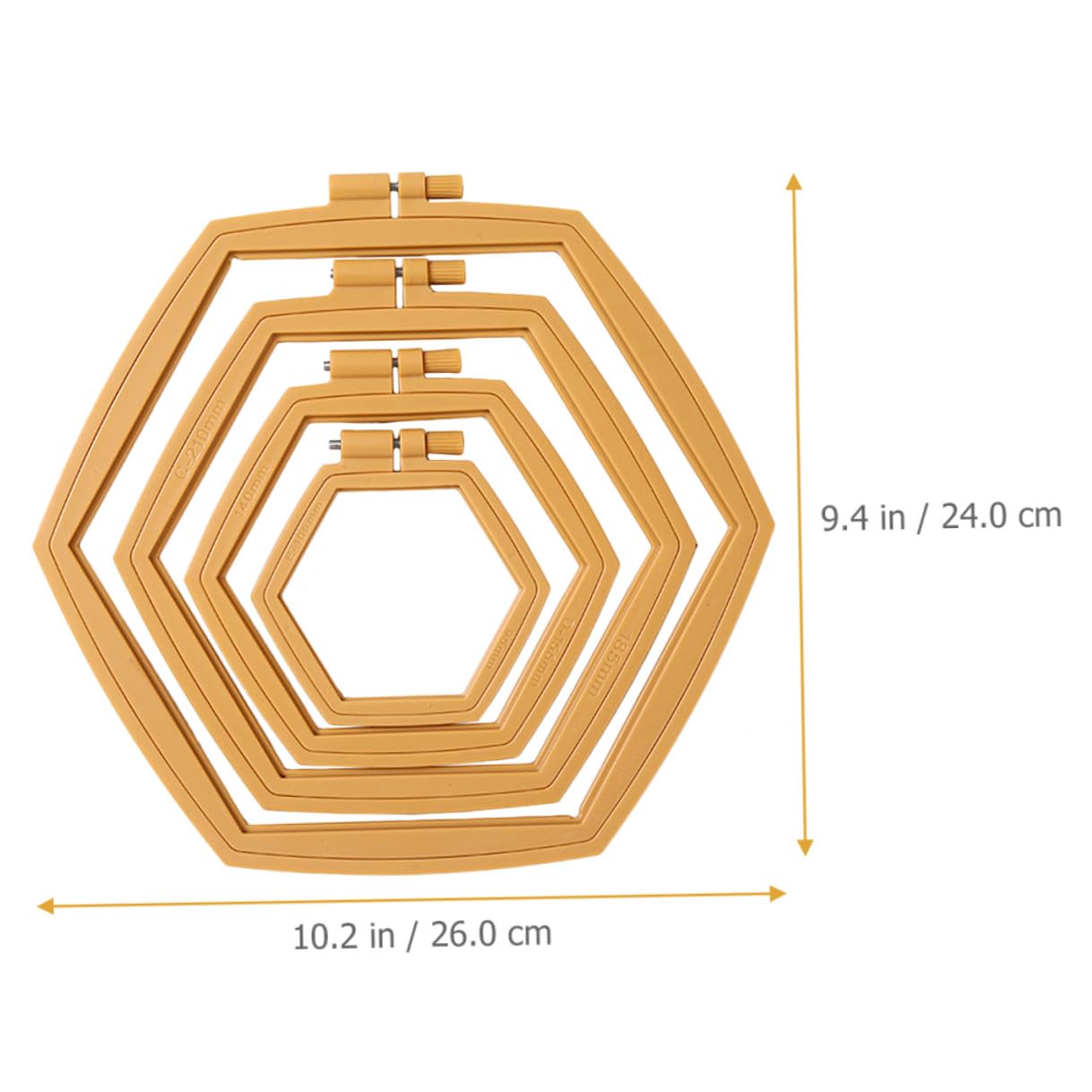 BELLIFFY Aros de Bordado Ajustables de Abs Reutilizables para Punto de Cruz y Quilting, Pack de 4 Piezas Diseño Simple y Creativo para Amantes del DIY