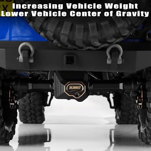 Miniatura 10 de GLOBACT Carcasa de eje trasero de latón resistente 11.99 oz Contrapeso para 110 TRX4 RC Crawler Car Upgrade Accesorios