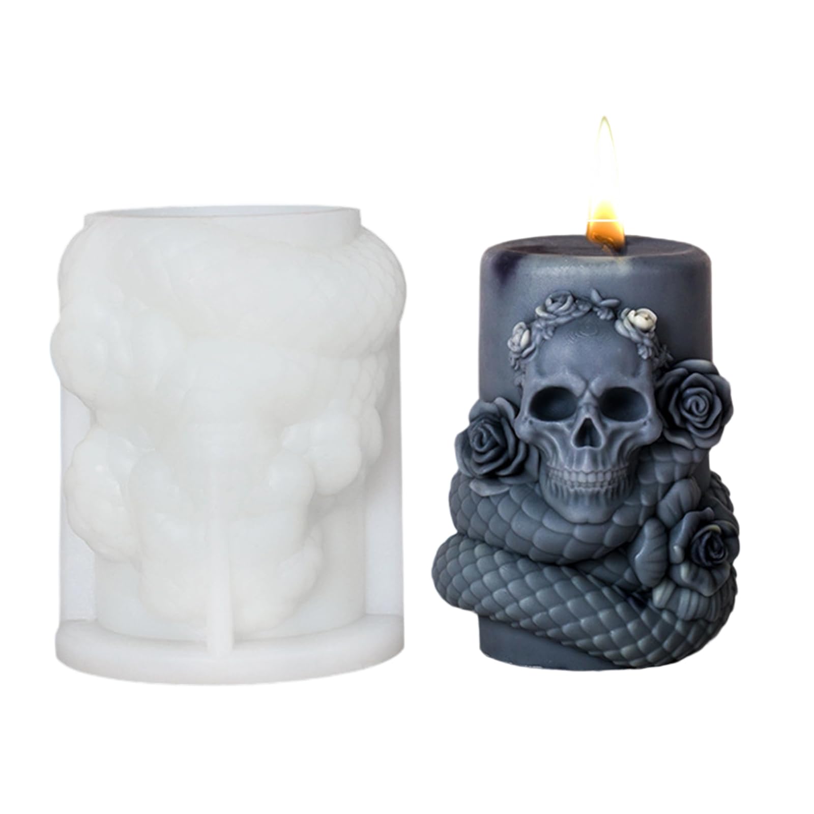 Kalttoy Cylindrical Snakes Silicone Molds Rotating Snake Molds Plasters Casting Ornament Silicone Rotating Snake