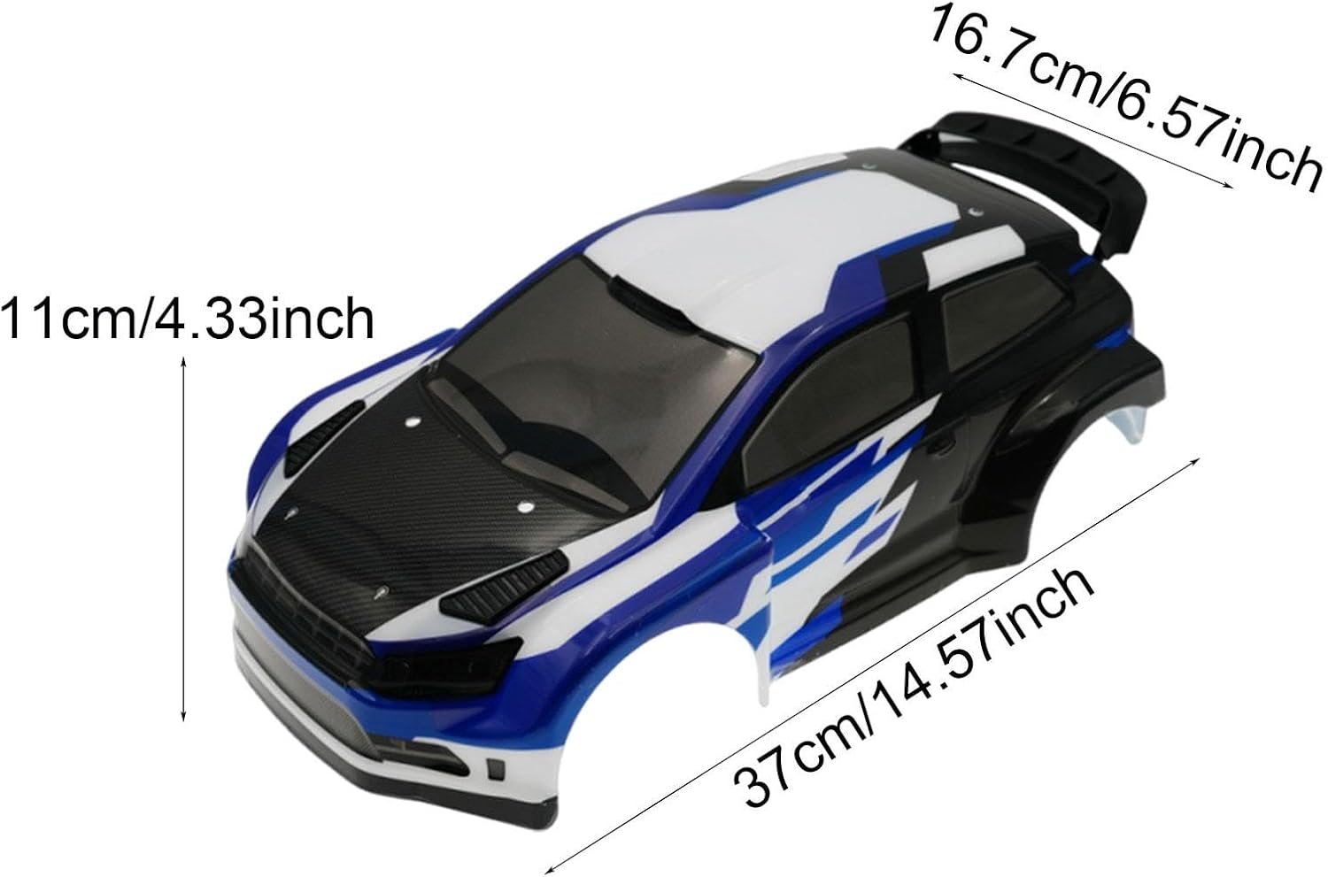 Menolana 1/12 RC Car Shell Body Spare Parts,Painted Upgrade,Easy Install, PVC, Replace RC Vehicle Bodies Accessories, for SY1203, Blue White