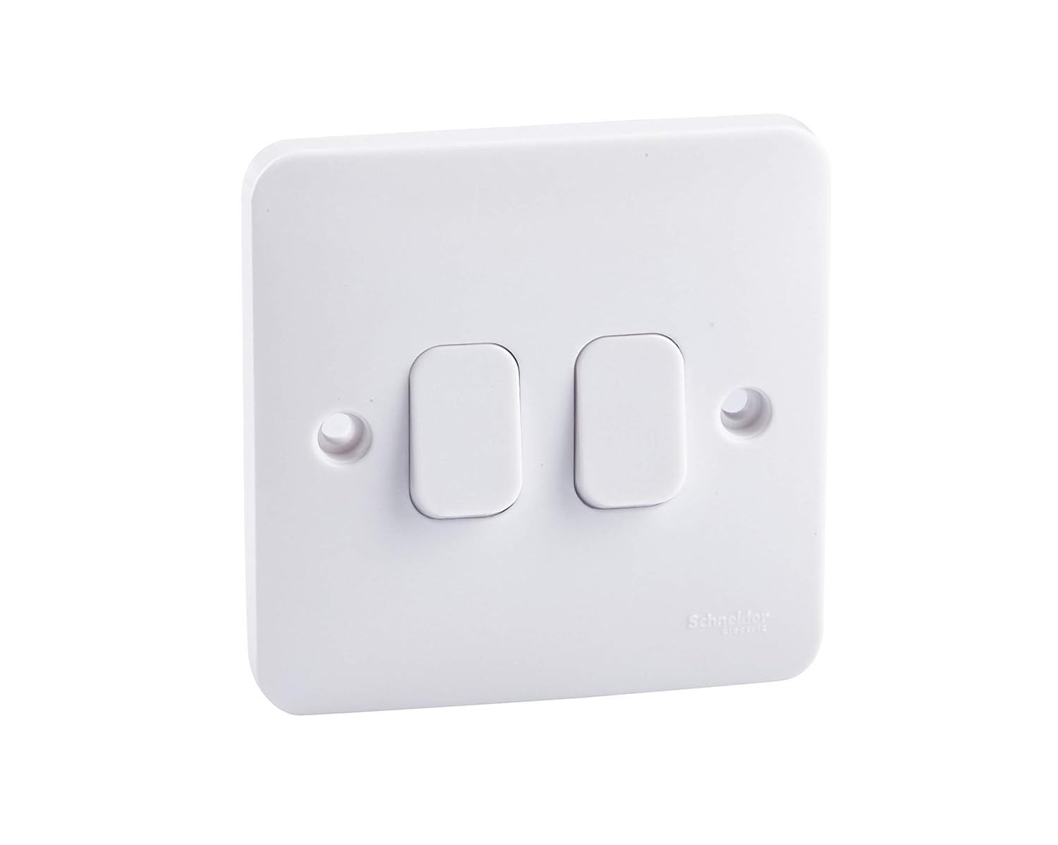 Schneider Electric Lisse White Moulded - Double 2 Way Light Switch