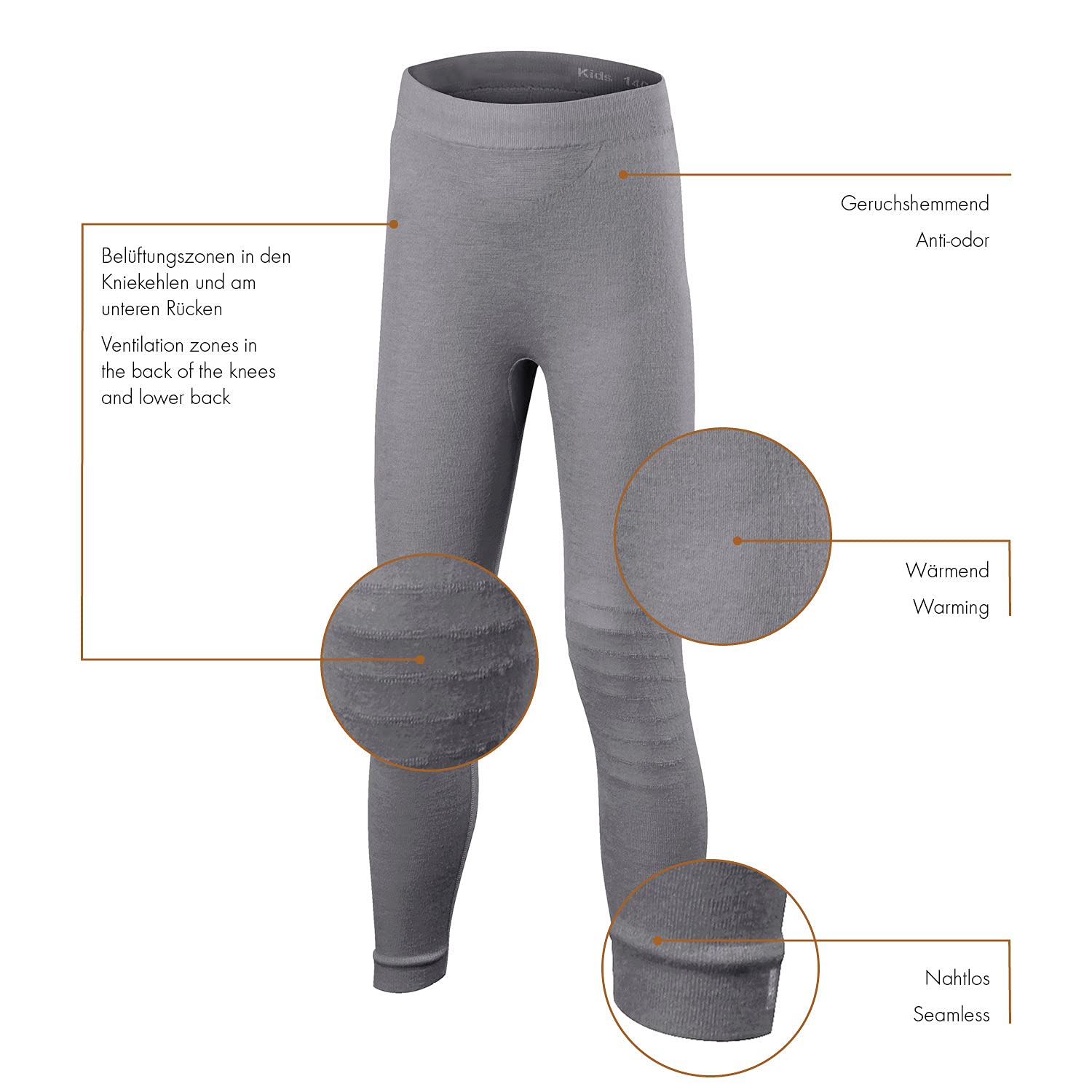FALKE Unisex Kinder Wool-Tech Long Funktionsunterhose lang warm atmungsaktiv klimaregulierend geruchshemmende Wolle Funktionsmaterial kalte bis sehr kalte Temperaturen Funktionsunterwäsche 1 Stück