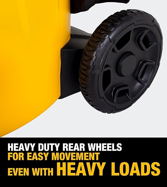 DEWALT 16 Gallon STEALTHSONIC Poly Wet/Dry Vacuum, DXV16P-QTA Noise Reduction Vac, Heavy Duty Shop Vacuum for Jobsite/Workshop, Reduce Motor Noise, Yellow