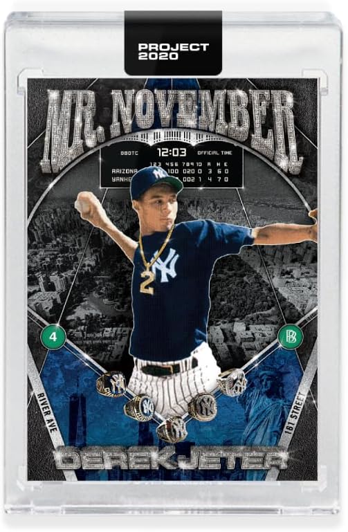 2020 Topps Project 2020 Baseball #132 Derek Jeter New York Yankees Artist Ben Baller 1993 Topps Online Exclusive Limited Production