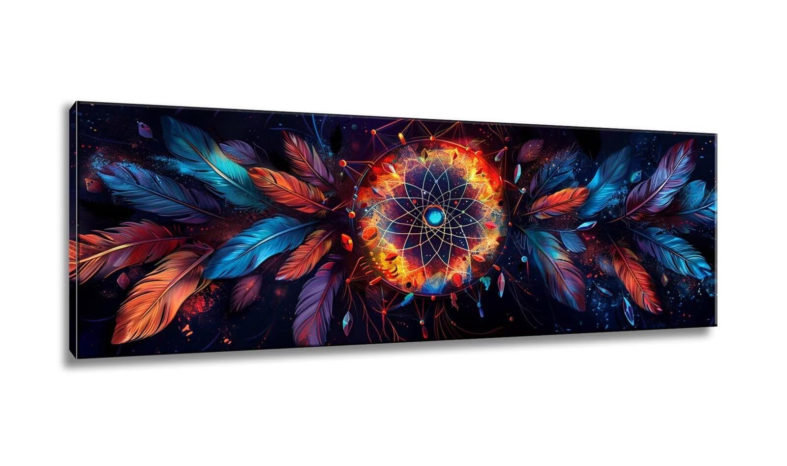 Diamond Painting Traumfänger Groß XXL 100x300cm, Erwachsene, Feder Mit Eckigen Steinen, Für Home Decor MX-451