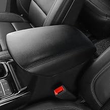 A ABIGAIL Center Console Armrest Cover Compatible with Ford Explorer 2020 2021 2022 PU Leather Arm Rest Box Lid Middle Console Cover Seat Protector Armrest Cushion Pad Black