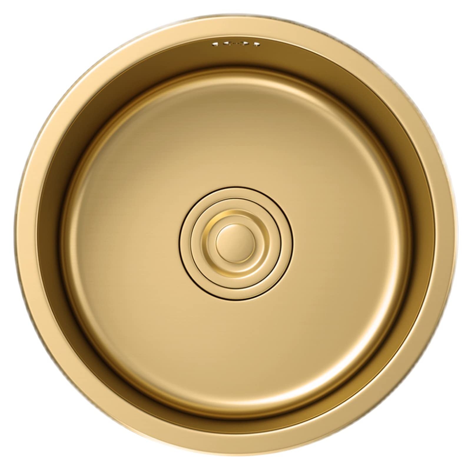 Évier rond or 304 inox nano pour un îlot de cuisine élégant de 40x40x20cm