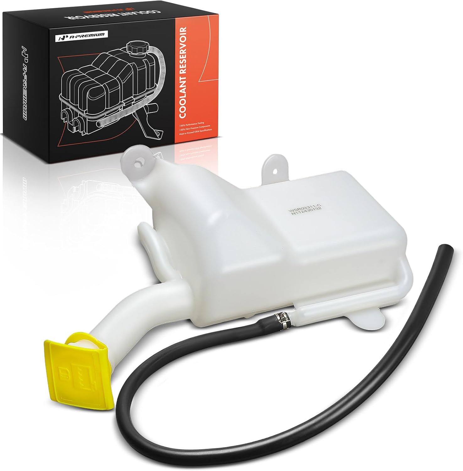 A-Premium Windshield Washer Reservoir Tank Assembly Compatible with Chrysler PT Cruiser 2003-2009 - with Cap & Hose & Filler Neck & Bracket