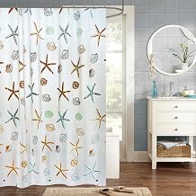 Plastic Shower Liner - Premium PEVA 4G Shower Curtain Liner with Rustproof Grommets and 3 Weighted Magnets, Waterproof Shower Curtains for Bathroom Starfish