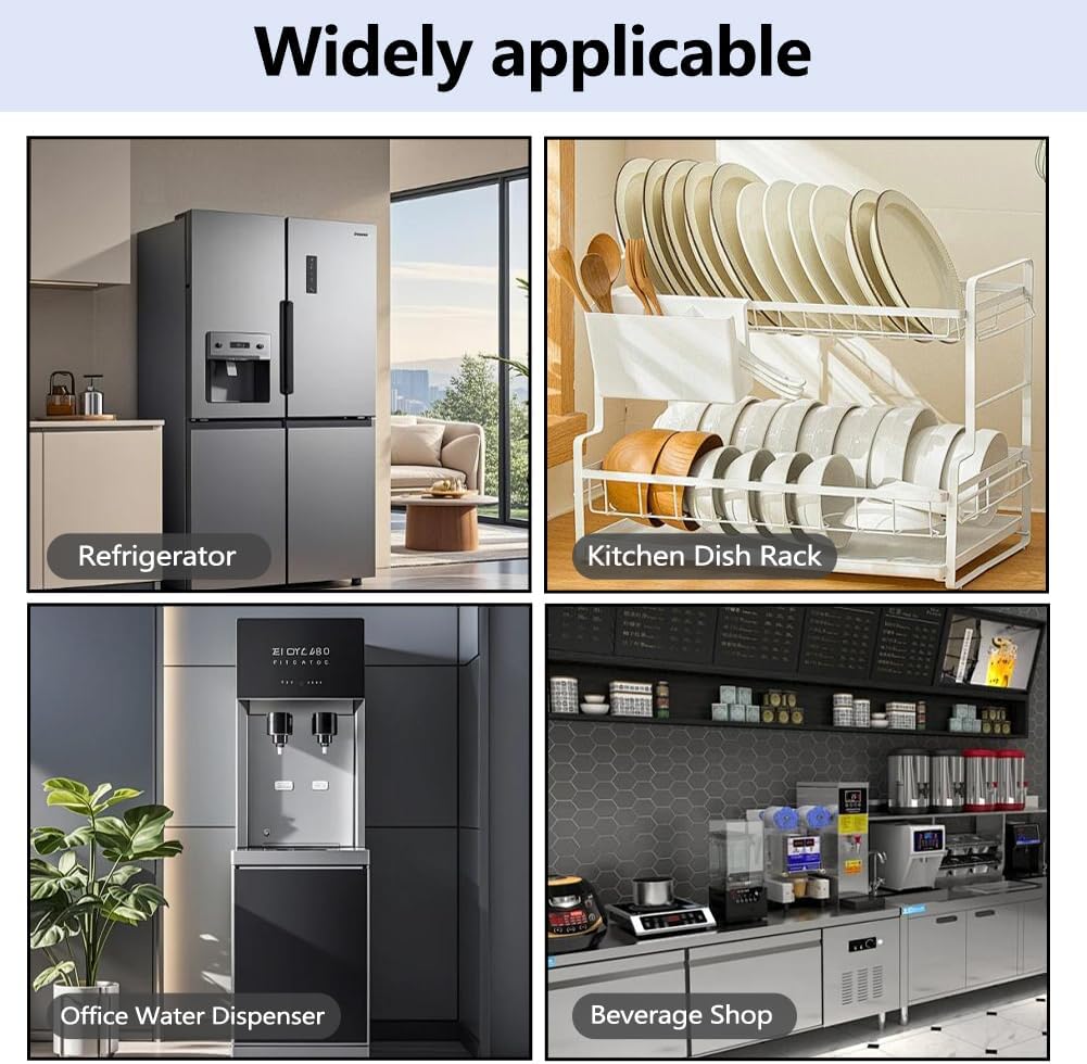 Refrigerator Drip Tray, Cuttable Fridge Water Dispenser for Water Tray, Food Grade Silicone Dispenser Drip Collector, Suitable for Samsung Whirlpool GE