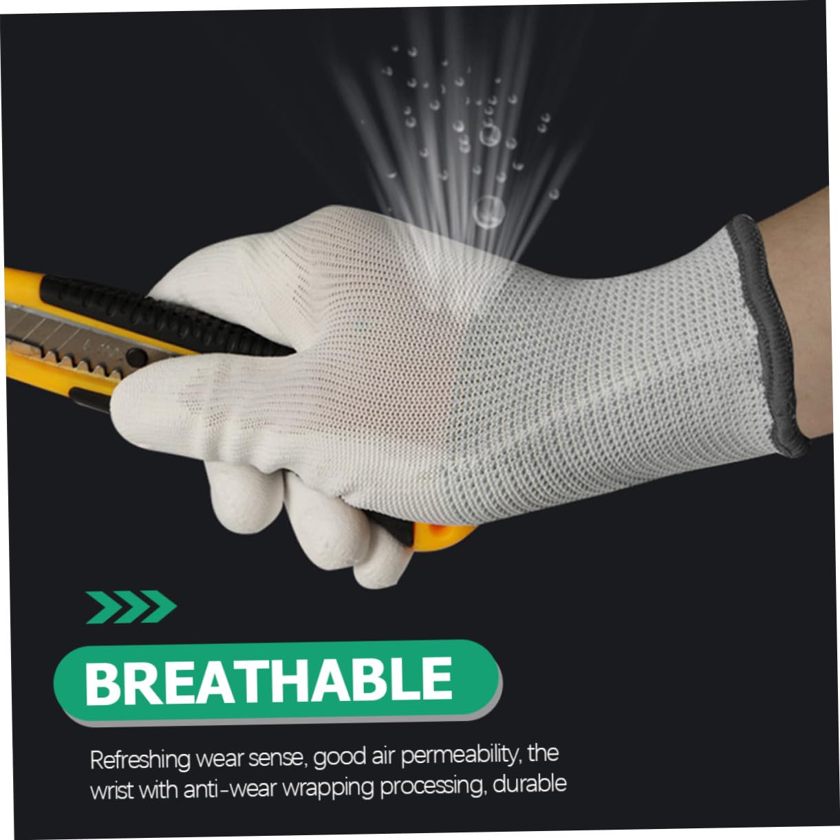 48 Paires Anti-statiques Nylon avec Revêtement PU Protection Thermique et Antidérapants Lot pour Travaux de Précision Industrielle