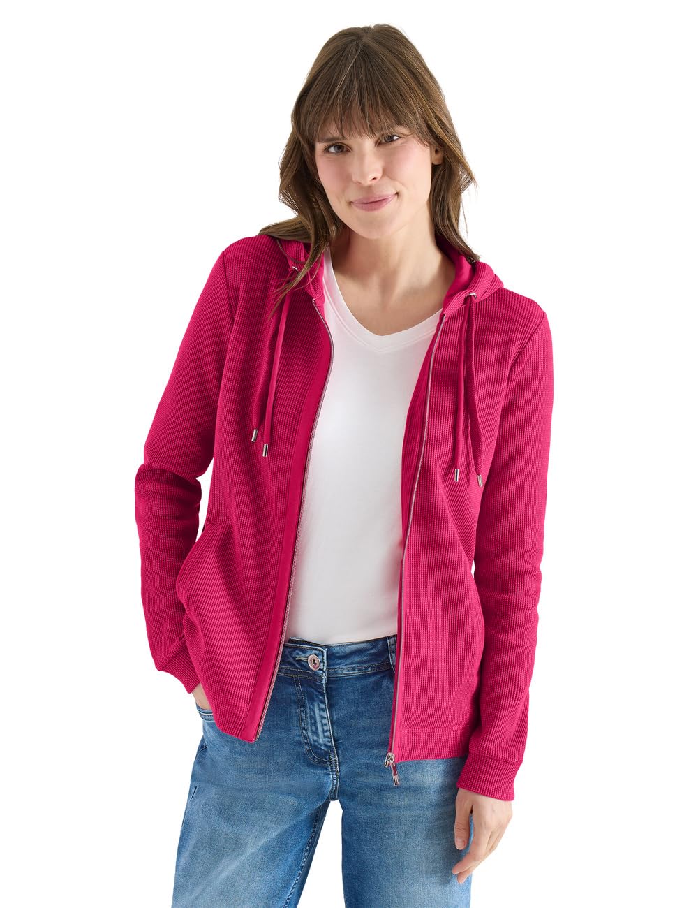 Cecil Veste à Capuche rayée Beetroot Rose XL