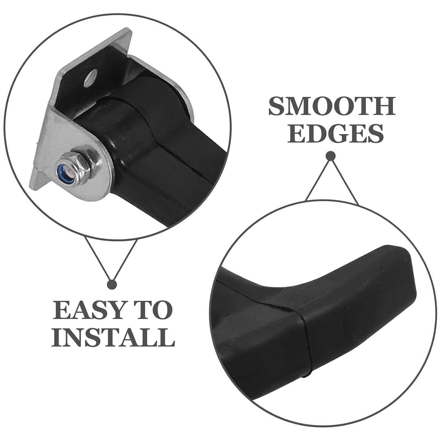2pcs Rubber Latch T Handle Stainless Steel Hardware for Boat Top