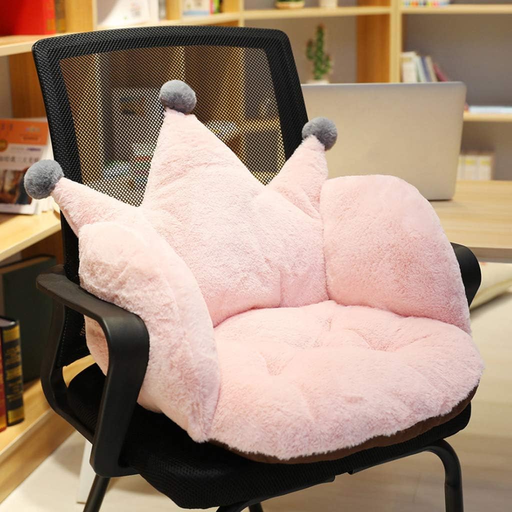 Cat Winter Bed Solid Color Crown Shaped Pet Plush Pillow Stuffed Seat Cushion