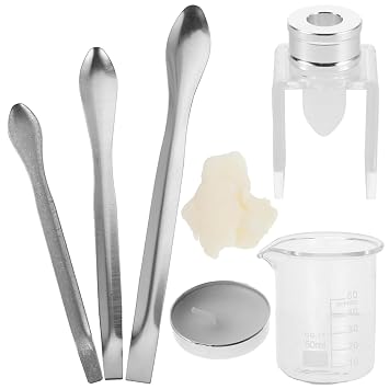 Ipetboom DIY Lipstick Making Kit - 7pcs Lipsticks Repair Set Includes Silicone Mold Measuring Beakers and Spoons for Beauty Enthusiasts Homemade Lip Gloss Crafting and Repairing Broken Lip Sticks
